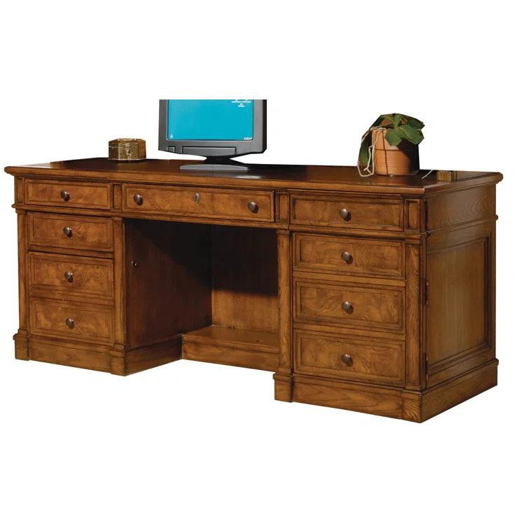 Hekman 79101 Executive Credenza 7-9101 Urban Ash Burl