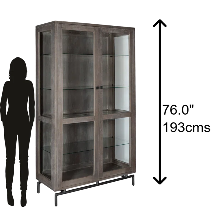 Hekman 24527 Diaplay Cabinet 2-4527 Grey Sedona