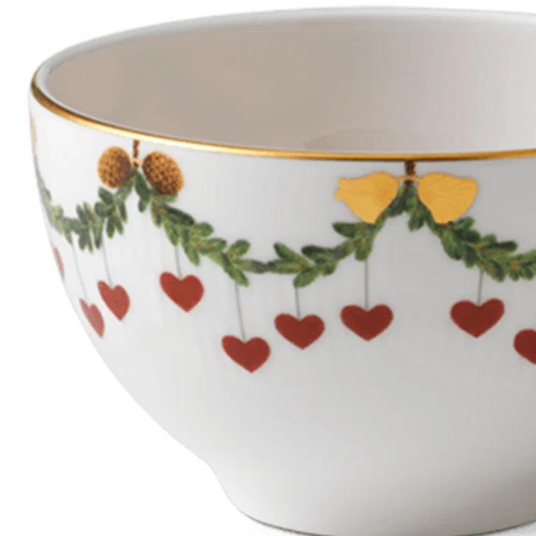 Royal Copenhagen Star Fluted Christmas Chocolate Bowl