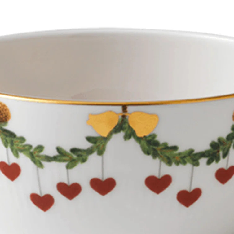 Royal Copenhagen Star Fluted Christmas Chocolate Bowl
