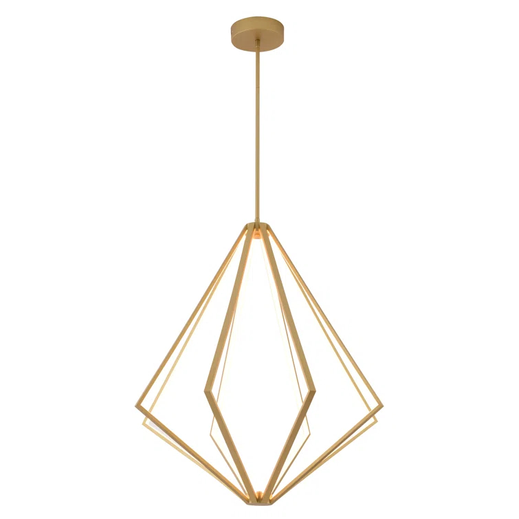 8-Light LED Gold Diamond LED Chandelier With Silicone Diffusers