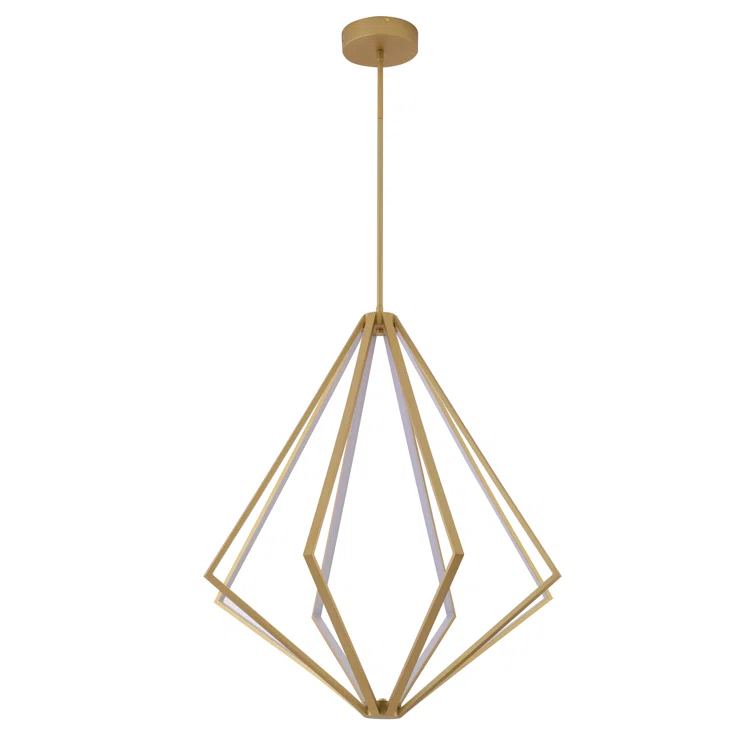 8-Light LED Gold Diamond LED Chandelier With Silicone Diffusers