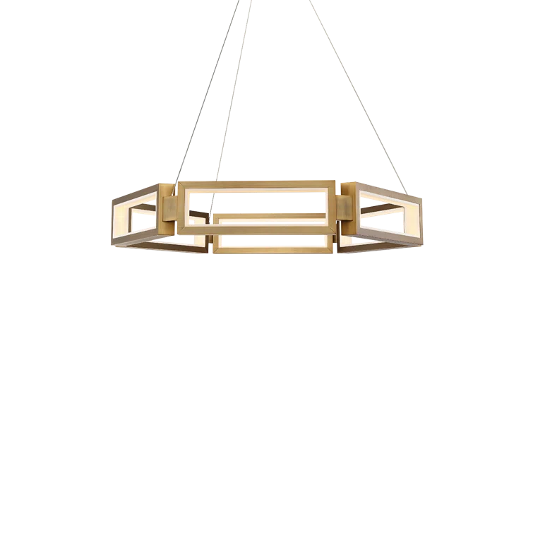 Modern Forms Mies 6 - Light Dimmable LED Geometric Chandelier