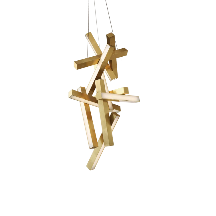 Modern Forms Chaos 12 - Light Dimmable Sputnik Modern Linear Chandelier