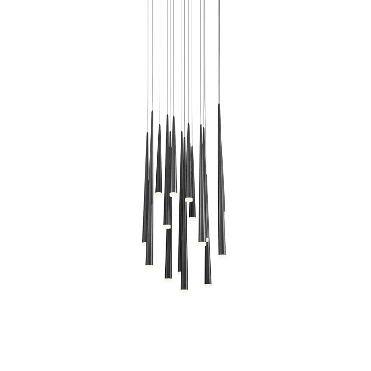 Cascade 15 - Light Dimmable LED Tiered Chandelier