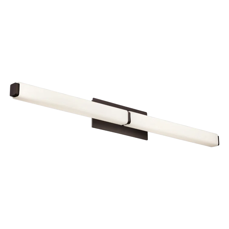 Bronze 39" Dimmable Vanity Light with Opal Glass Shade