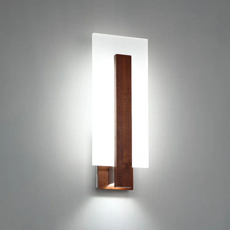 Stem Wood LED Armed Sconce