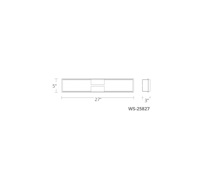 Vodka Chrome 26" LED Vanity Light with Dimmable Crystal-like Shade