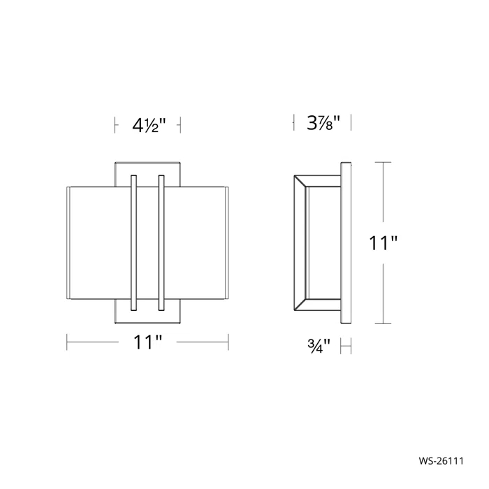 Downton Aluminum LED Flush Mounted Sconce
