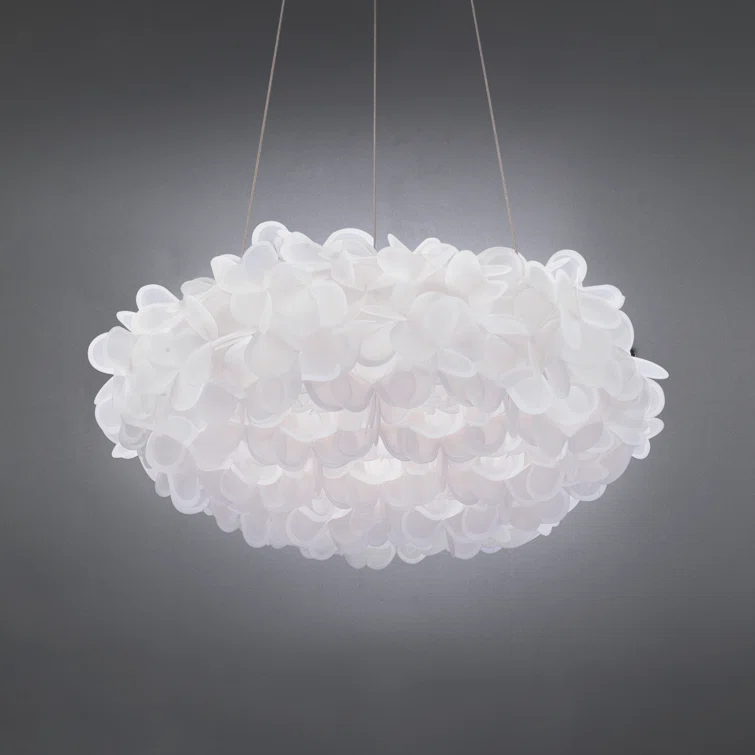 Fluffy 1 - Light Brushed Nickel LED Unique/Statement Pendant