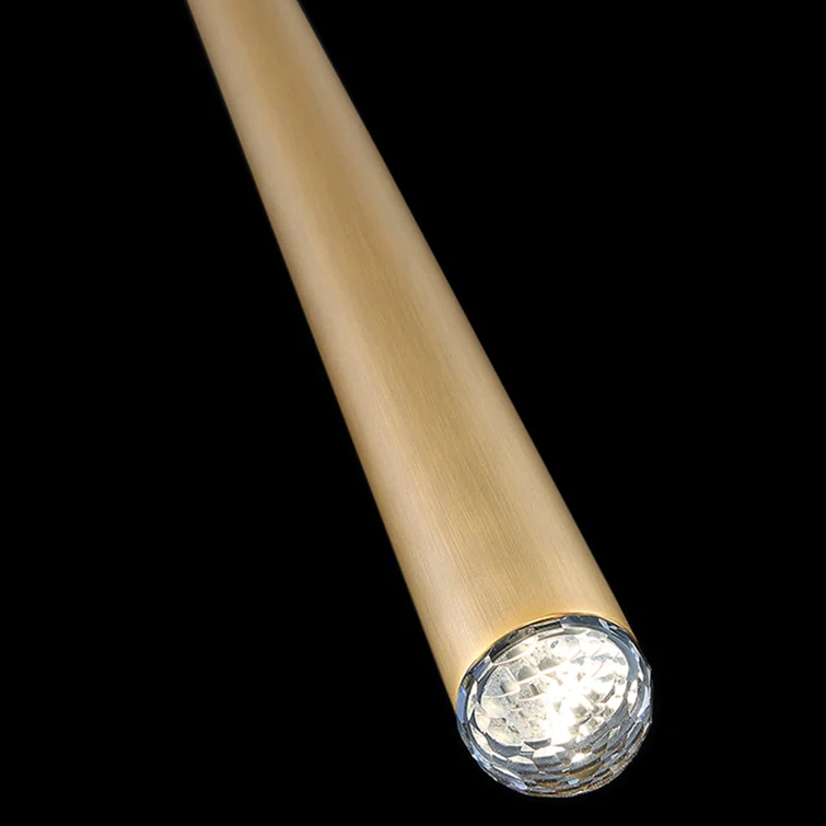 Cascade Dimmable LED Pendant with Clear Crystal Shade