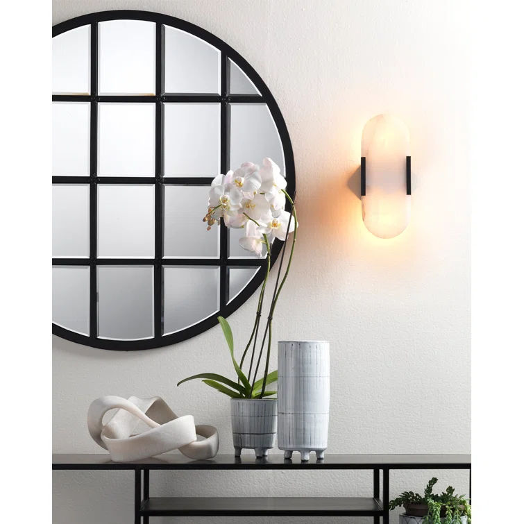 Delphi Steel Flush Mounted Sconce