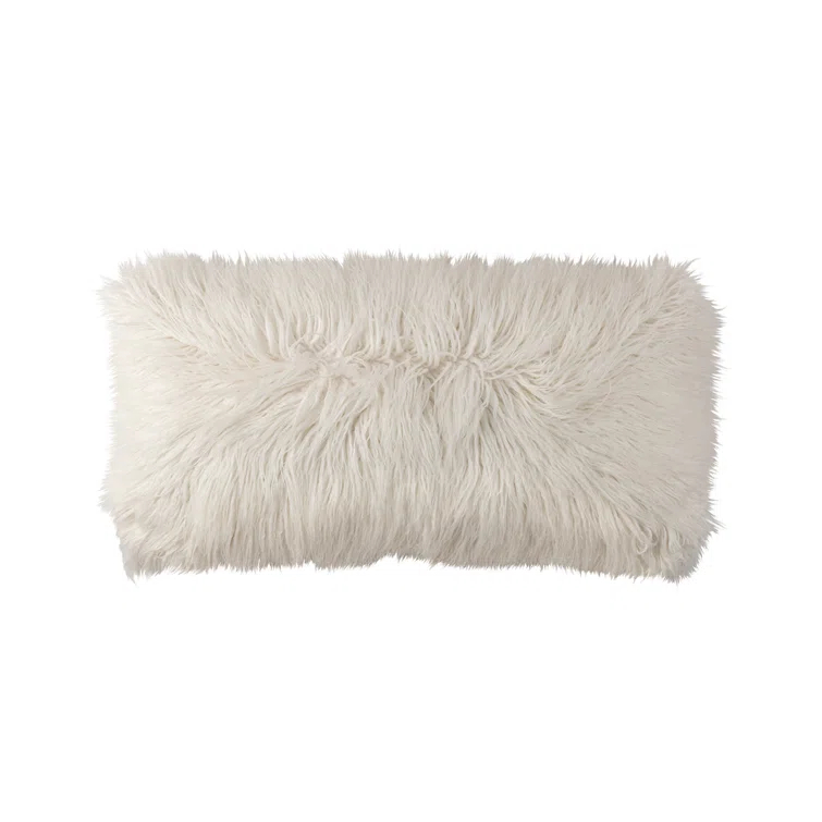 Lili Alessandra Faux Fur Feather Throw Pillow