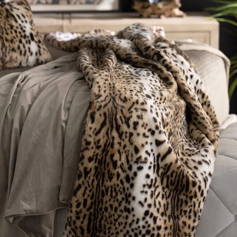 Lili Alessandra Leopard Throw Blanket