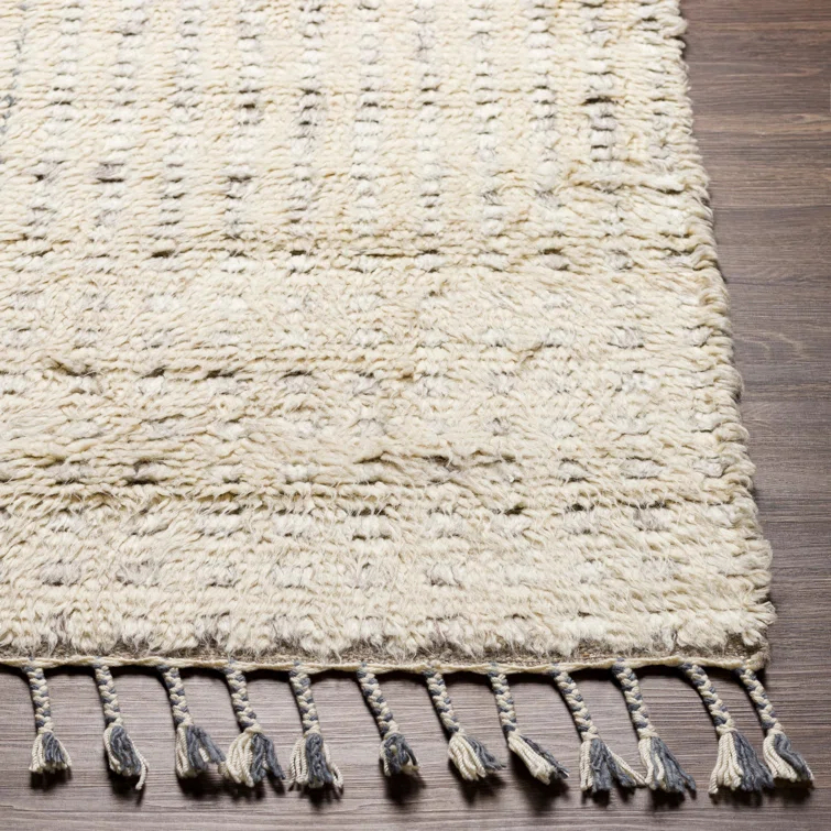 Gray Hand-Knotted Wool 8' x 10' Area Rug