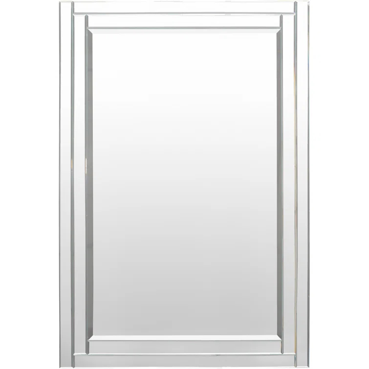 Surya Bancroft Full-Length Rectangular Wood & Silver Mirror