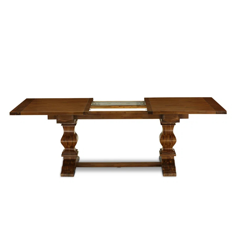 Lassale Removable Leaf Acacia Solid Wood Dining Set