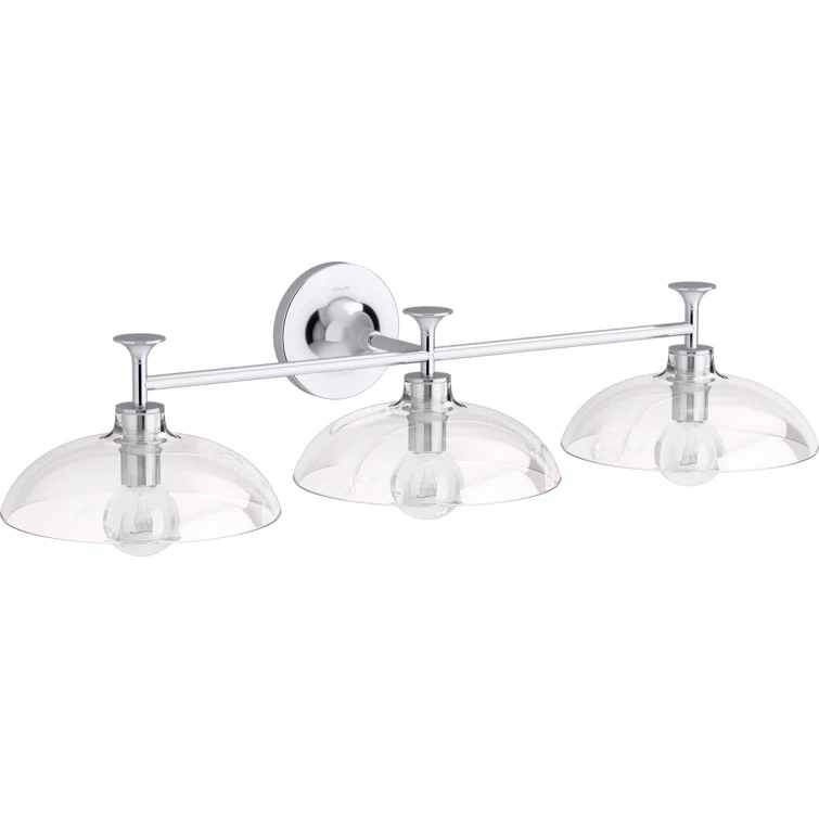 Tone 3 Light Indoor Bathroom Vanity Light Fixture, UL Listed