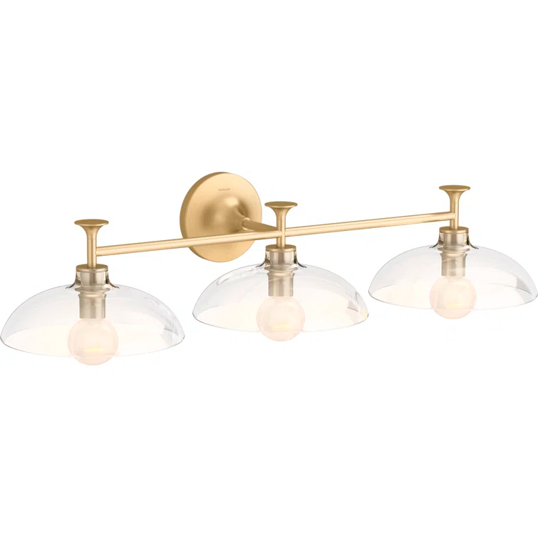 Tone 3 Light Indoor Bathroom Vanity Light Fixture, UL Listed