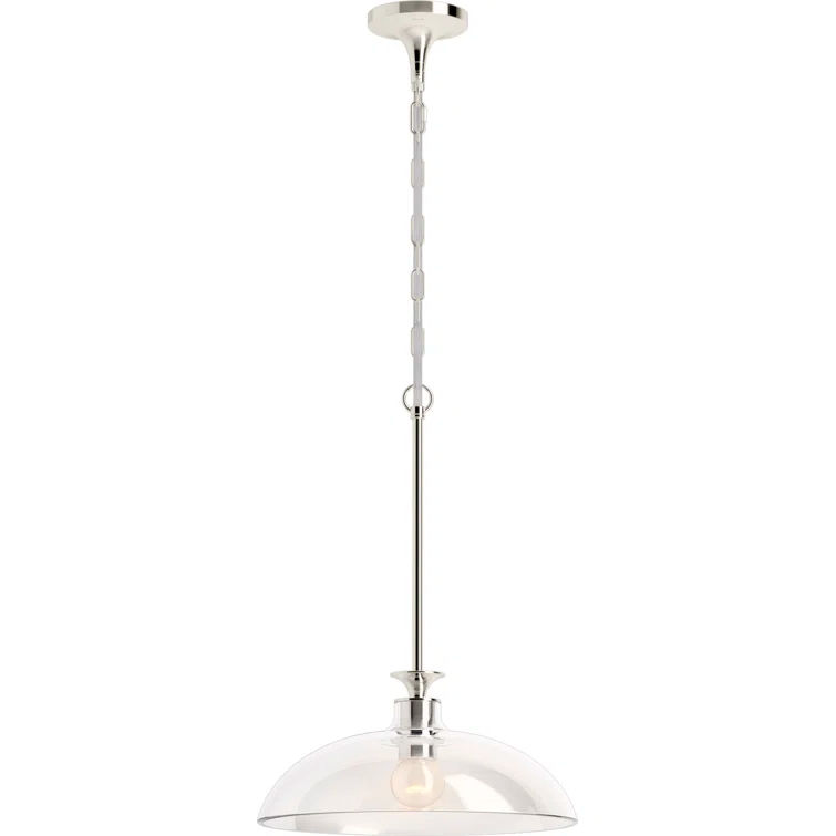 Tone 1 Light Pendant Lighting Fixture for Kitchen Island, 6' Adjustable Cord Length