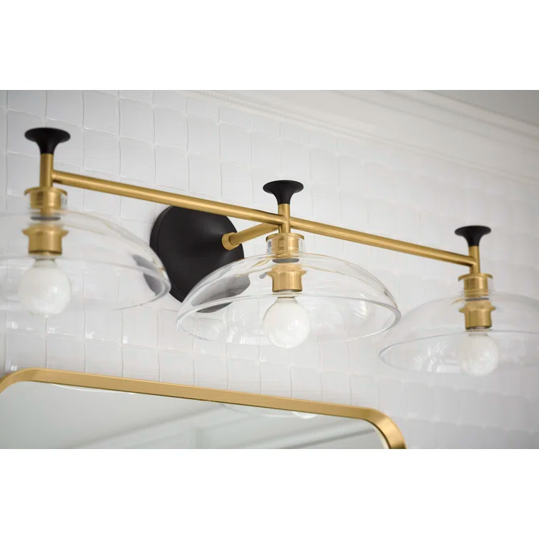 Tone 3 Light Indoor Bathroom Vanity Light Fixture, UL Listed