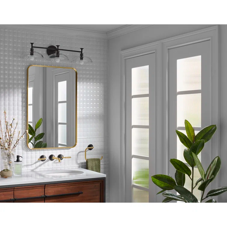 Tone 3 Light Indoor Bathroom Vanity Light Fixture, UL Listed