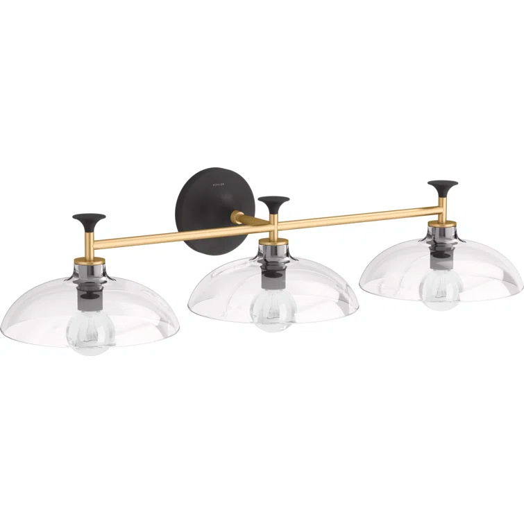 Tone 3 Light Indoor Bathroom Vanity Light Fixture, UL Listed