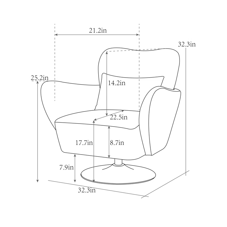 Mercer Upholstered Swivel Accent Chair