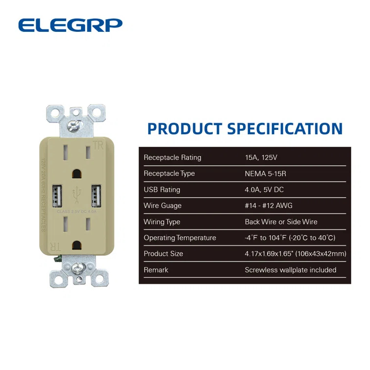 15 Tamper Resistant Duplex Outlet