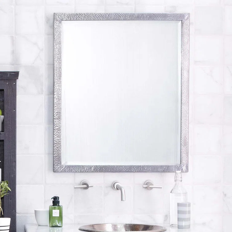 Divinity Modern and Contemporary Beveled Bathroom Mirror