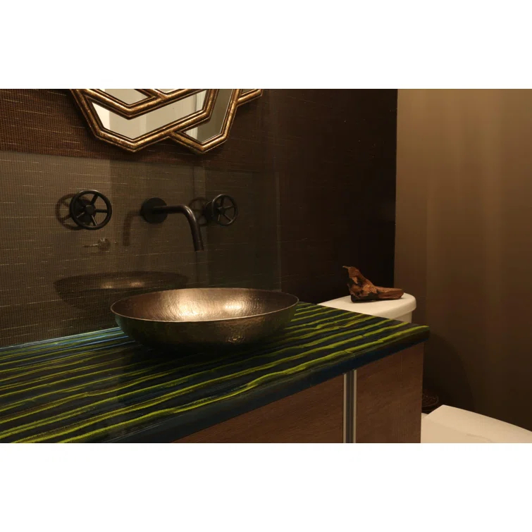 Maestro Copper Circular Vessel Bathroom Sink