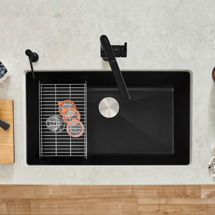 Precis SILGRANIT 32" L X 19" W Super Single Undermount Kitchen SInk