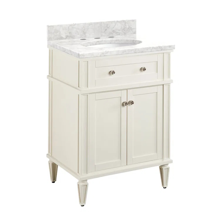 Signature Hardware 24" Elmdale Single Bathroom Vanity Set with Oval Undermount Sink