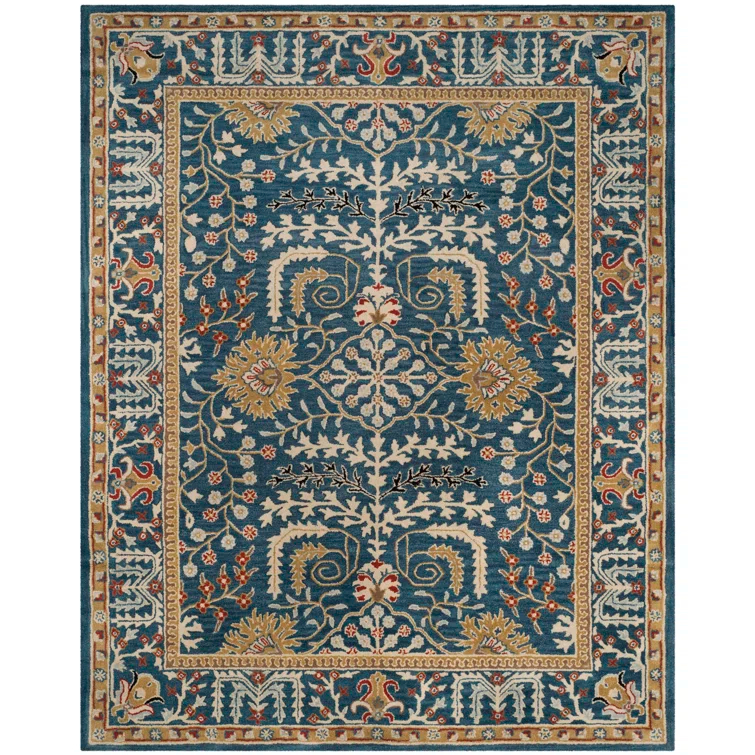 SAFAVIEH Antiquity Caelestinus Oriental Wool Area Rug, Dark Blue/Multi, 11' x 15'