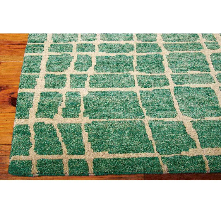 Nourison  Tahoe Modern Area Rug 5'6" x 8'6" 6' x 9' Indoor Living Room, Bedroom, Dining Room Green
