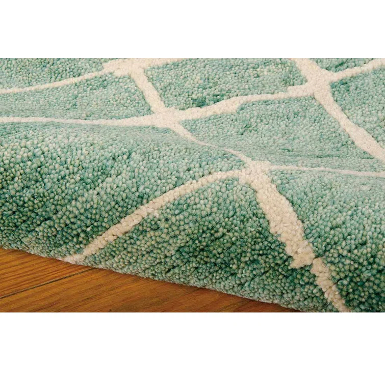 Nourison  Tahoe Modern Area Rug 5'6" x 8'6" 6' x 9' Indoor Living Room, Bedroom, Dining Room Green
