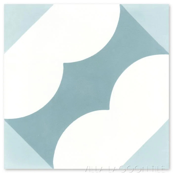 Villa Lagoon Tile Katie 8" x 8" Cement Patterned Wall & Floor Tile