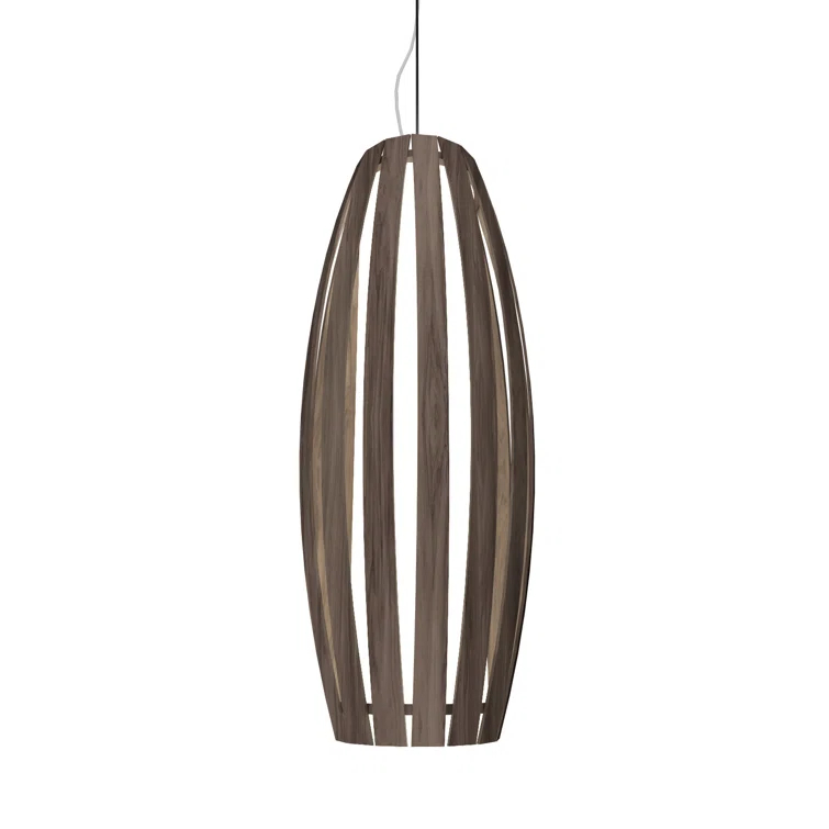 American Walnut Indoor/Outdoor Mini Geometric Pendant Light