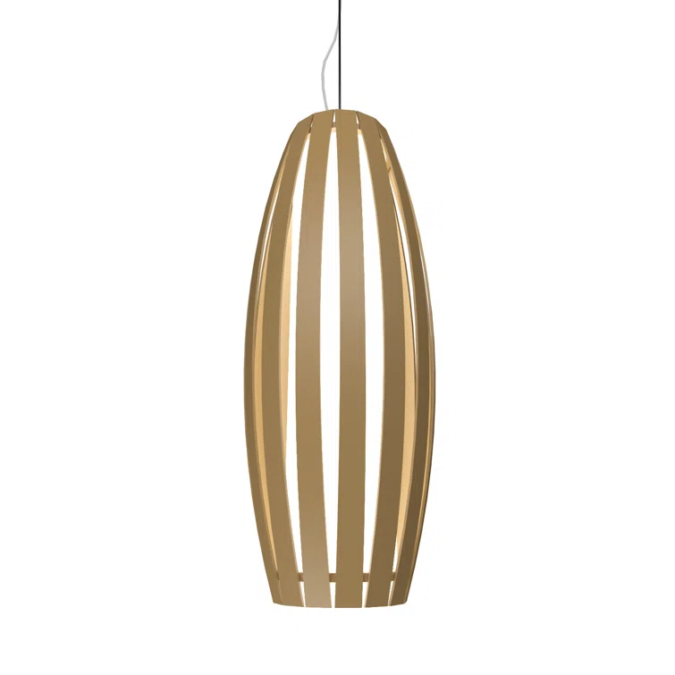 Maple and Silver Mini Geometric LED Pendant Light