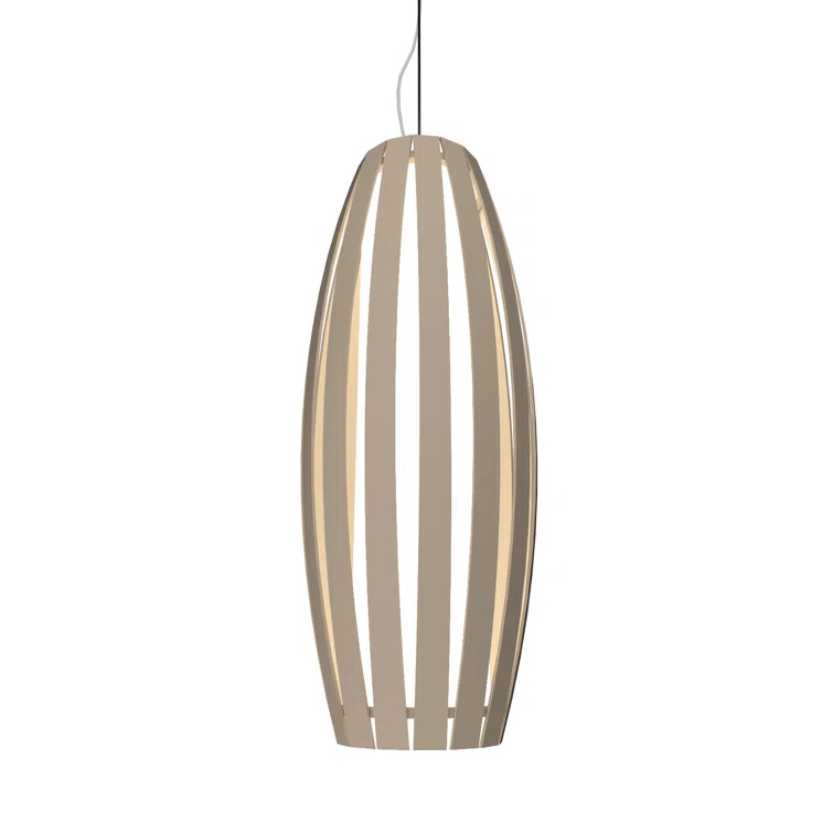 Maple and Silver Mini Geometric LED Pendant Light