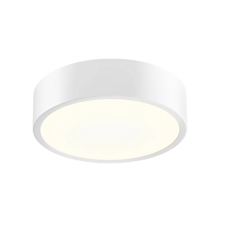 Pi Textured White 10" LED Glass Surface Mount Light