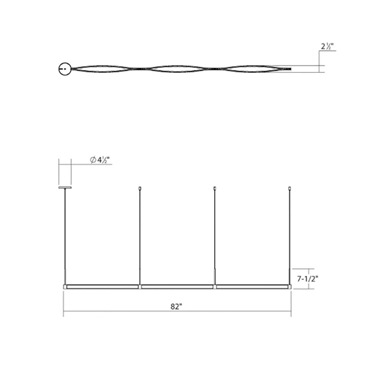 Ola 3 - Light LED Kitchen Island Pendant