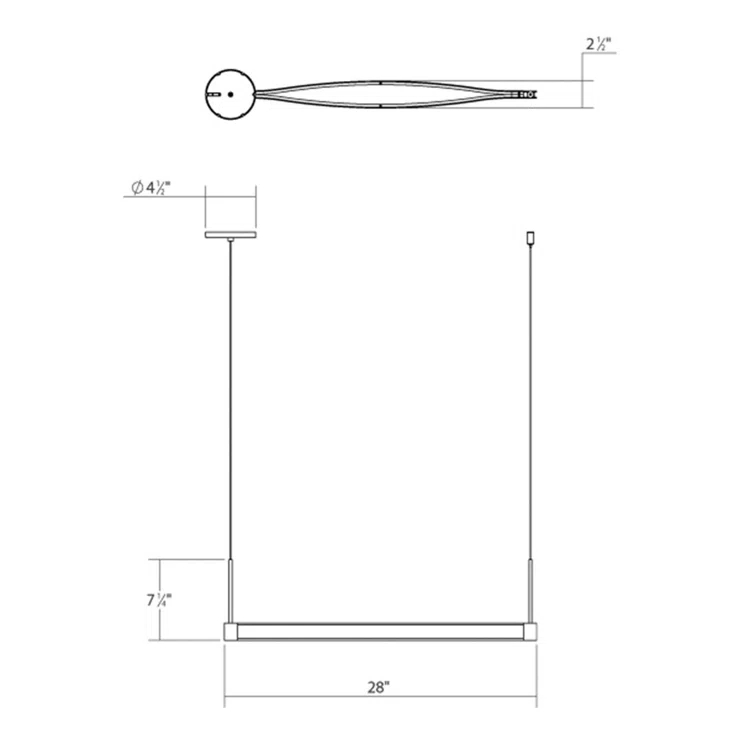 Ola 1 - Light LED Kitchen Island Pendant