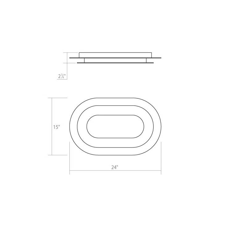 Offset LED Flush Mount