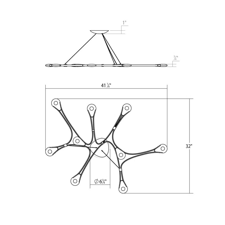 Abstraction 9 - Light Dimmable LED Chandelier