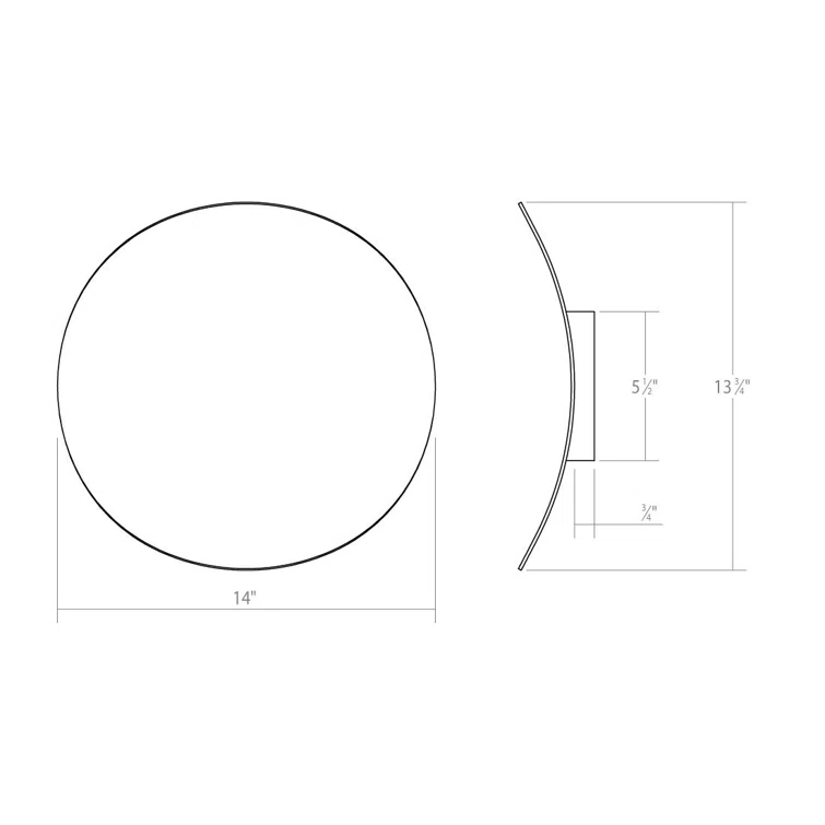 Malibu Discs LED Flush Mounted Sconce