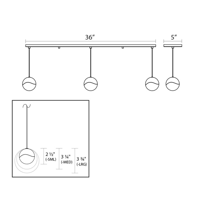 Grapes 3 - Light LED Kitchen Island Pendant