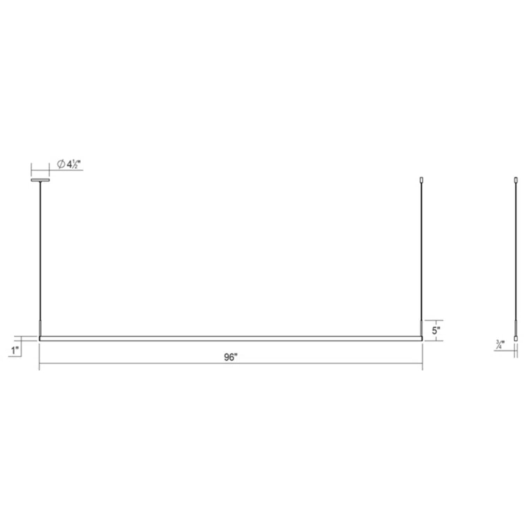 Thin-Line 1 - Light LED Kitchen Island Pendant