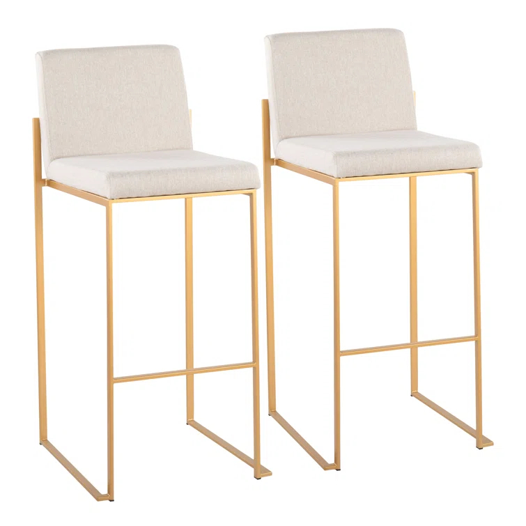 Rego Upholstered Counter Stool with Metal Frame