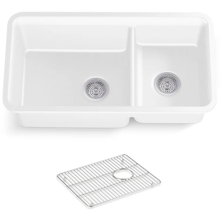 Cairn® 34" L x 18" W Double Basin Undermount with Accessories